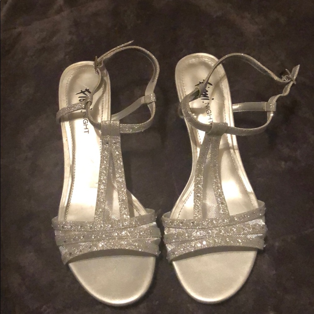Fioni Kitten Heel Silver